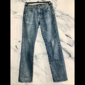 Lucky Brand Mens Straight Jeans 31x32 Distressed